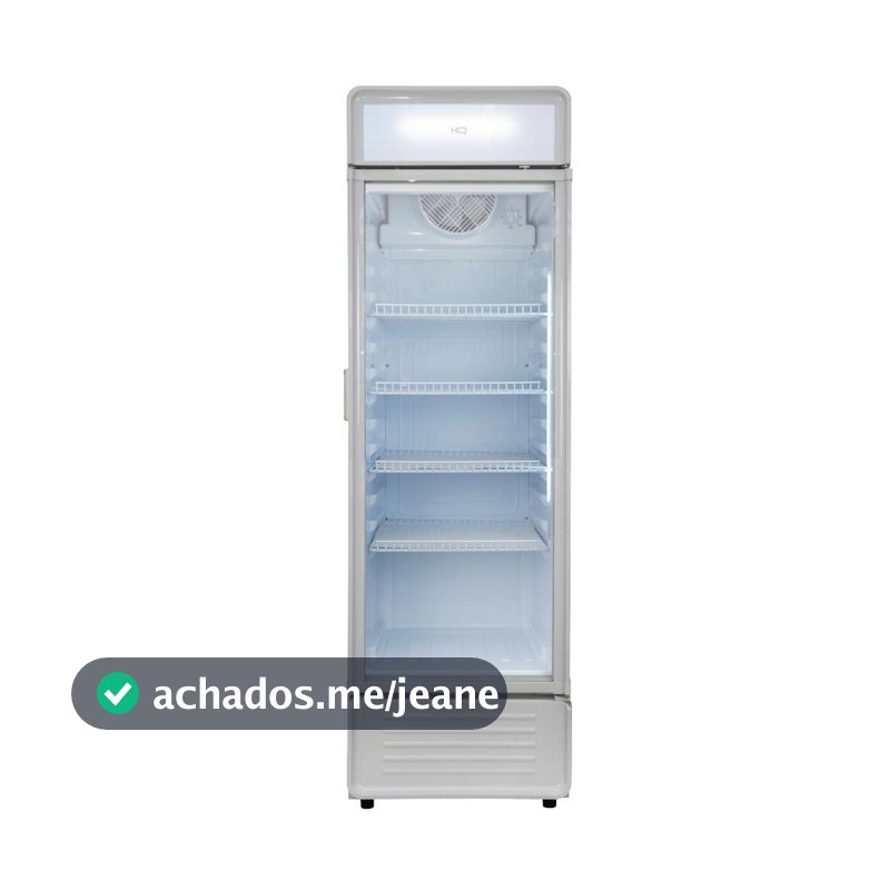 Expositor Refrigerador Vertical Porta de Vidro HQ 320 Litros Cinza HQ-320REVPVX