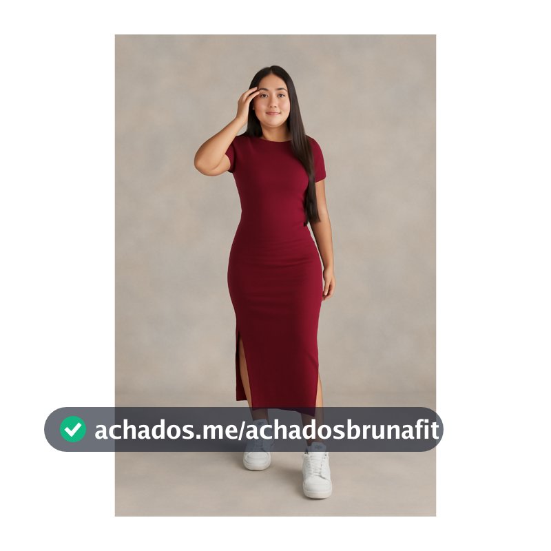 Vestido Midi Canelado Manguinha Tubinho Com Fendas Super Promoção