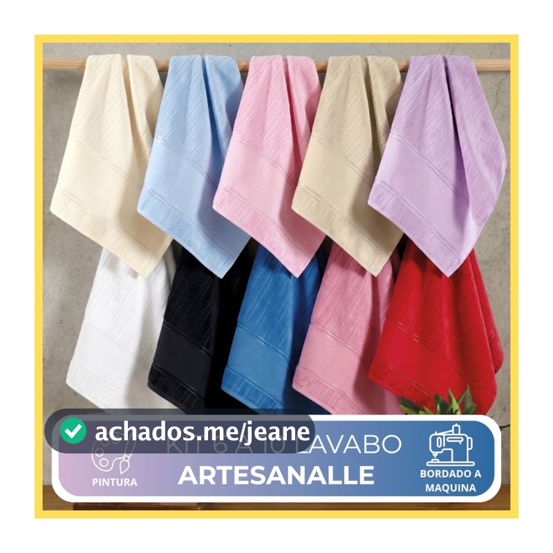 Kit 6 a 10 Toalhas de Lavabo Dohler Artesanalle 30x45cm - Ideal para Pintura e Bordado a Maquina
