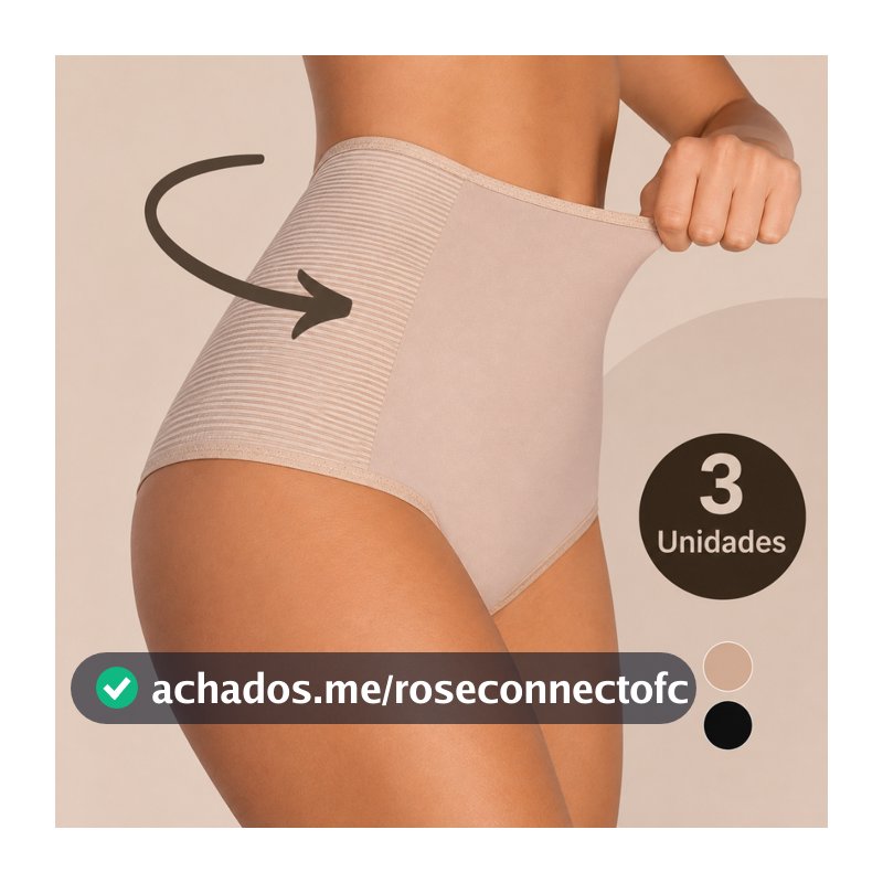 Kit Calcinhas Cinta Modeladora Compressão Cós Alto Redutora De Medidas Confortável