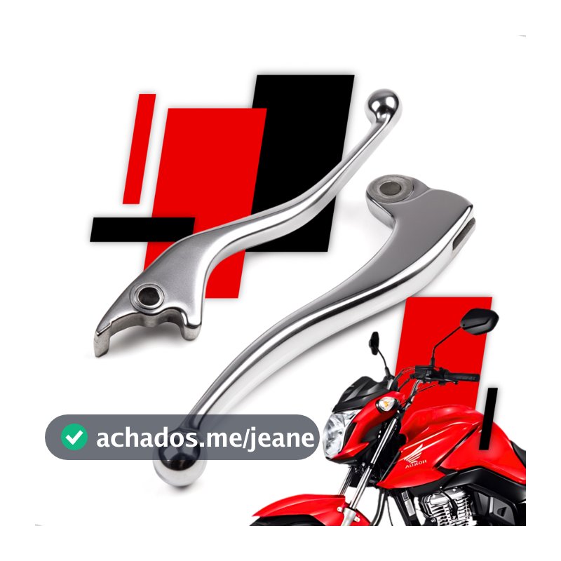 Par Manete Freio Disco + Embreagem Honda Cg Fan Titan 125 150 160 Cromado Preto