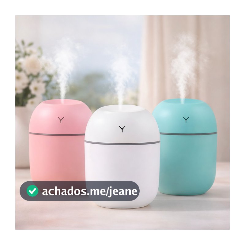 Difusor De Aromaterapia Ultrassônico Umidificador De Ar Purificador Led egg 220ml Casa Escritório Escola ACHEI GLAM