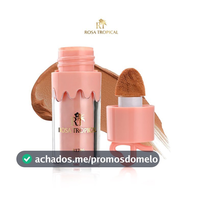 Corretivo Líquido Rosa Tropical Efeito Natural Alta Cobertura Hidratante