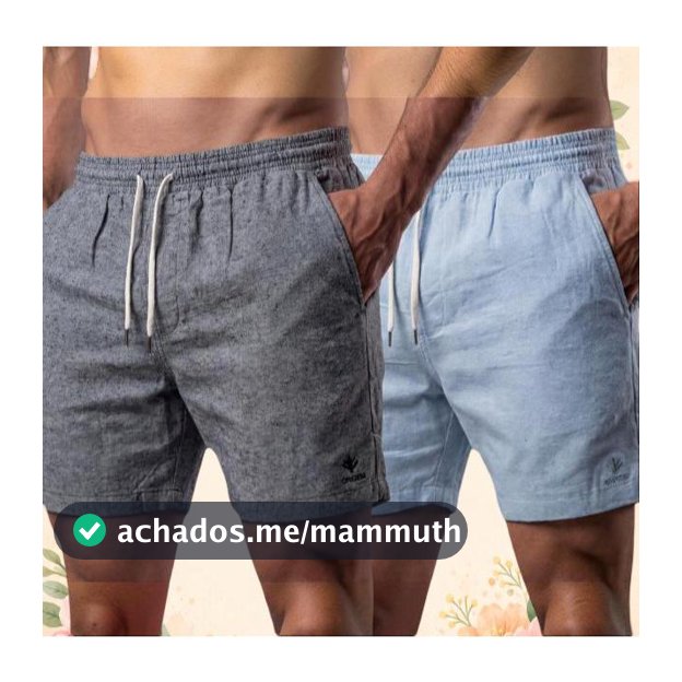 Conjunto de 2 Bermudas esporte fino Masculinas em Linho | Leveza para Praia e Passeios | Florarbolt