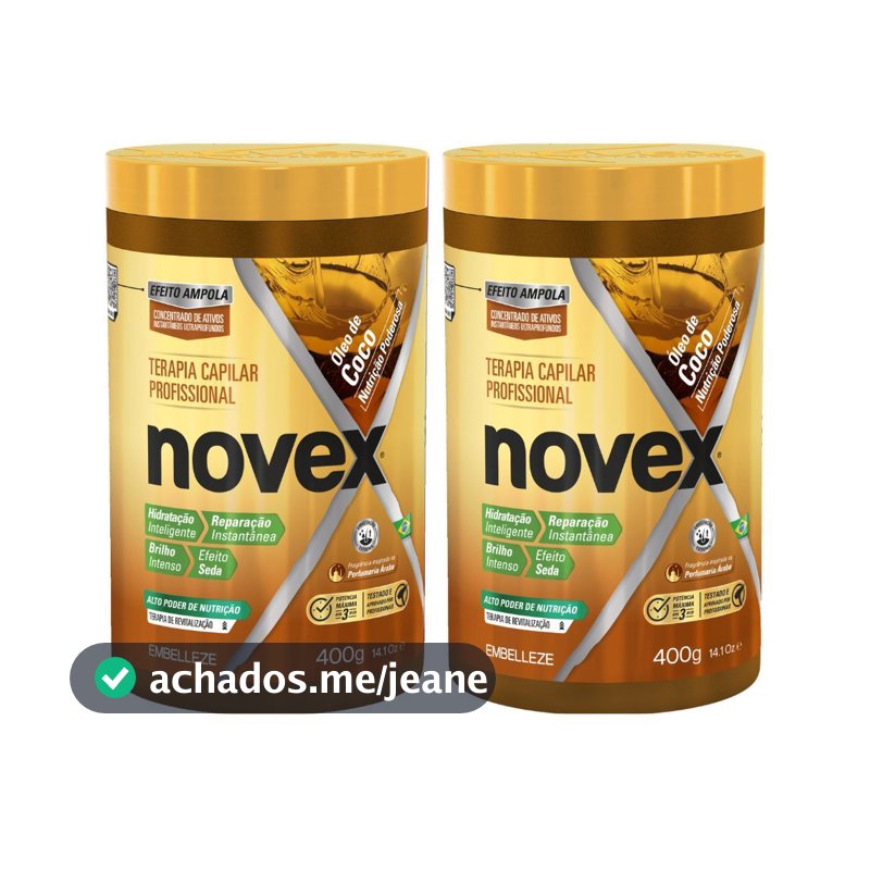 Kit 2 Creme de Tratamento Novex Óleo de Coco