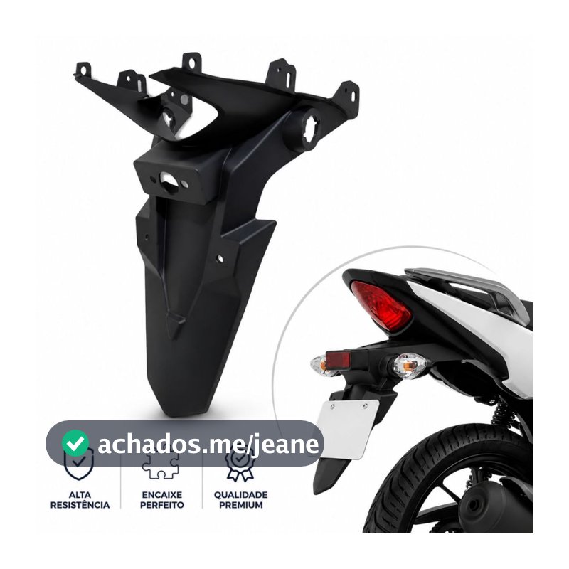 Paralama Traseiro com Suporte da Placa CG Titan 150/160 2016 a 2024 Fan/Start