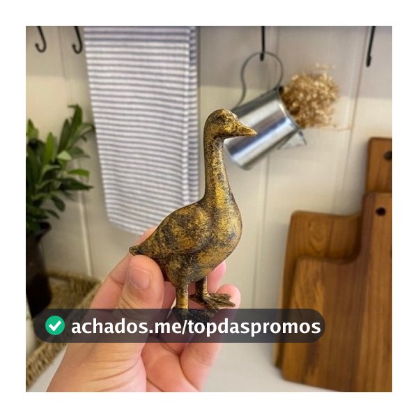Mini Ganso Decorativo Farmhouse 9 cm | Decoração Rústica Cottage
