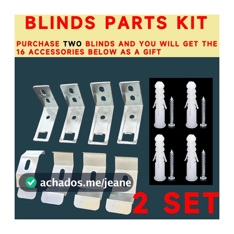Kit De Peças Para Persianas Parafusos De Expansão De Suporte Para Persianas 8 Peças Grátis Por Conjunto De Persianas