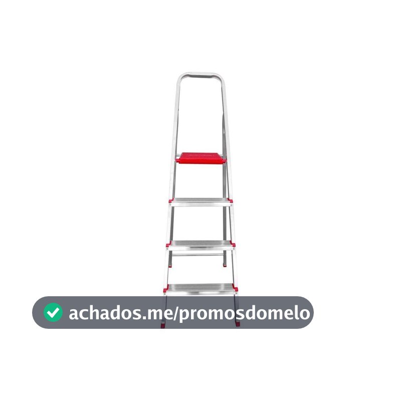 Escada Alumínio Dobrável 4 Degraus Botafogo