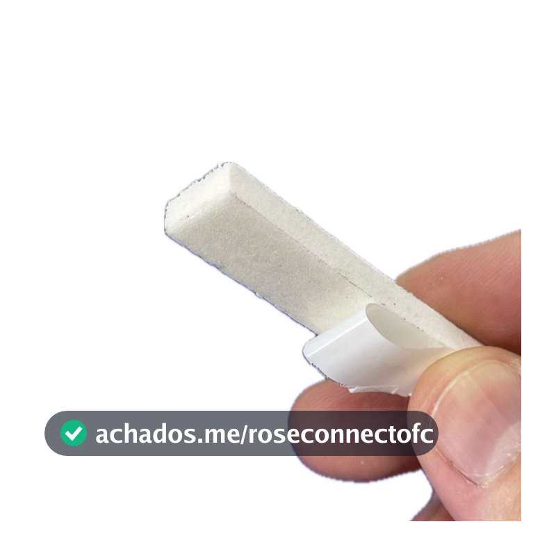 Espuma Fita Adesiva Veda Fresta 11x5 Branco Abafador Anti Ruído Acústica Janela Porta