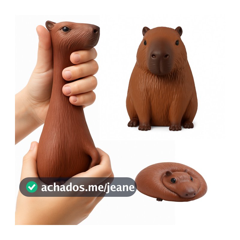 Capivara Squishy Antiestresse Brinquedo Divertido Amassar Esticar Relaxar Crianças e Adultos