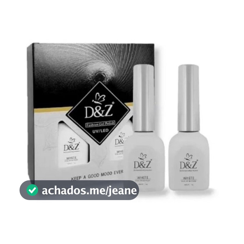 Kit Francesinha Esmalte Gel UV LED 24g D&Z Original Seca na Cabine