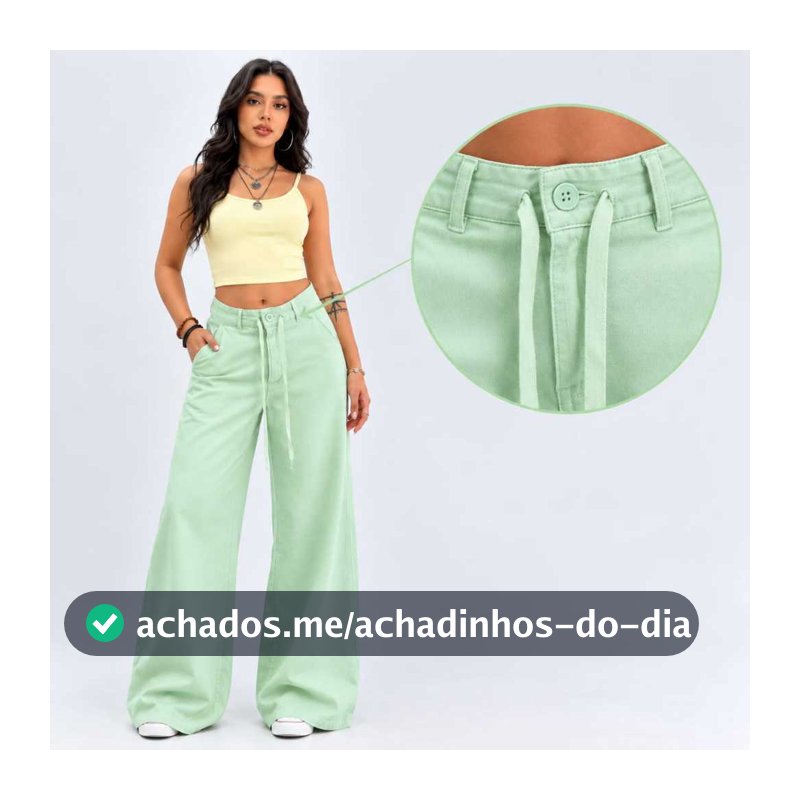 Calça Feminina Sensorial Marrant Pantalona Cintura Alta Com Amarração Elegante