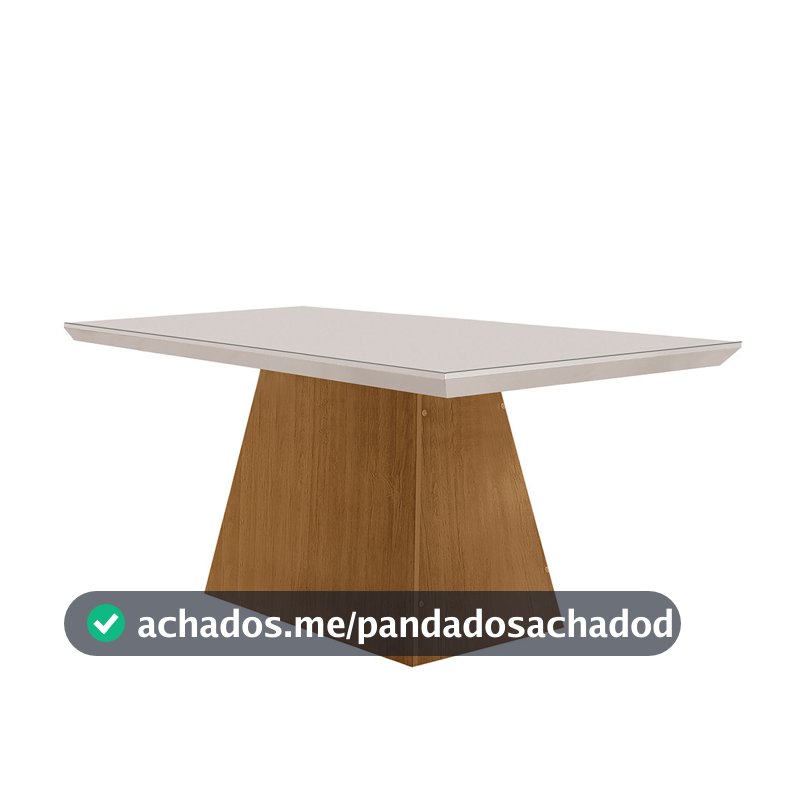 Mesa para Sala de Jantar Aida 120cm Em MDF e Vidro