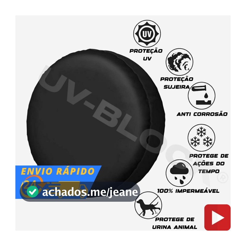 Capa para Estepe Aro 13 ao 16 Todos os anos Várias Cores 100% Impermeável Protege Sol Chuva e Poeira