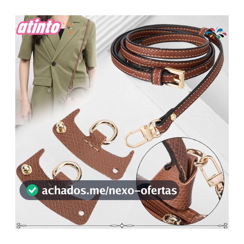 Cintos De Bolsa ATINTO Acessórios De Bolsas Crossbody De Substituição De Moda Sem Perfurações Para Longchamp