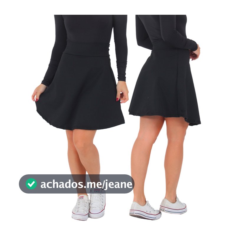 Short Saia Feminino Moda Evangelica Suplex Cores Lindas