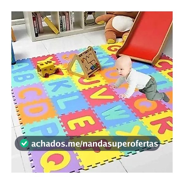 Tapete Alfabeto e Numérico Eva Tatame Infantil Educativo Criança Peças 29x29cm 08mm 26 ou 36 Peças