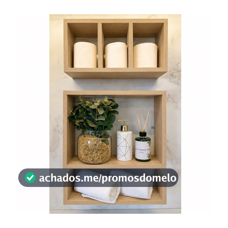 Kit 3 Peças Nicho Prateleira para Banheiro 37 X 10cm MDF /MDP JÁ VAI MONTADO!