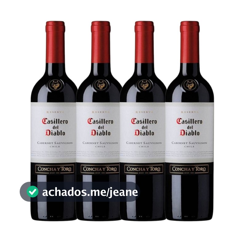 Kit 04 Vinhos Casillero Del Diablo Cabernet Sauvignon 750ml