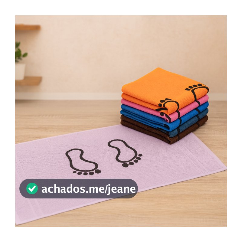 Kit 5 Toalhas de Piso Tapete Para Banheiro Maria