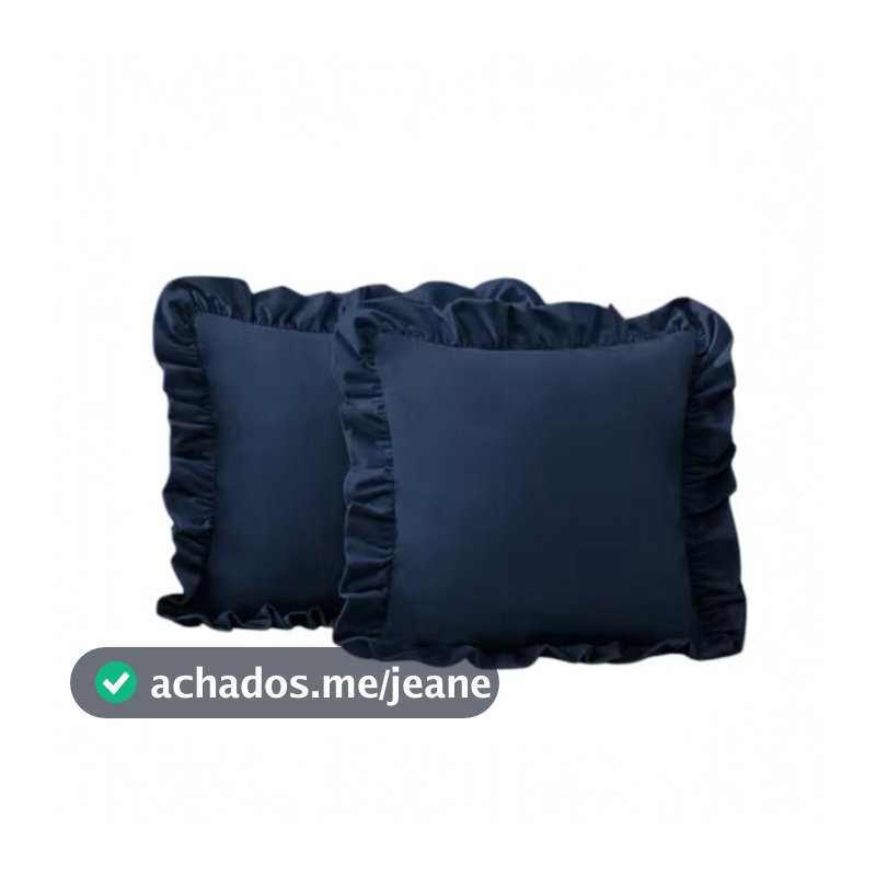 Kit 2 Capa de Almofadas Tamires • Aconchego e Elegância • Babado Completo