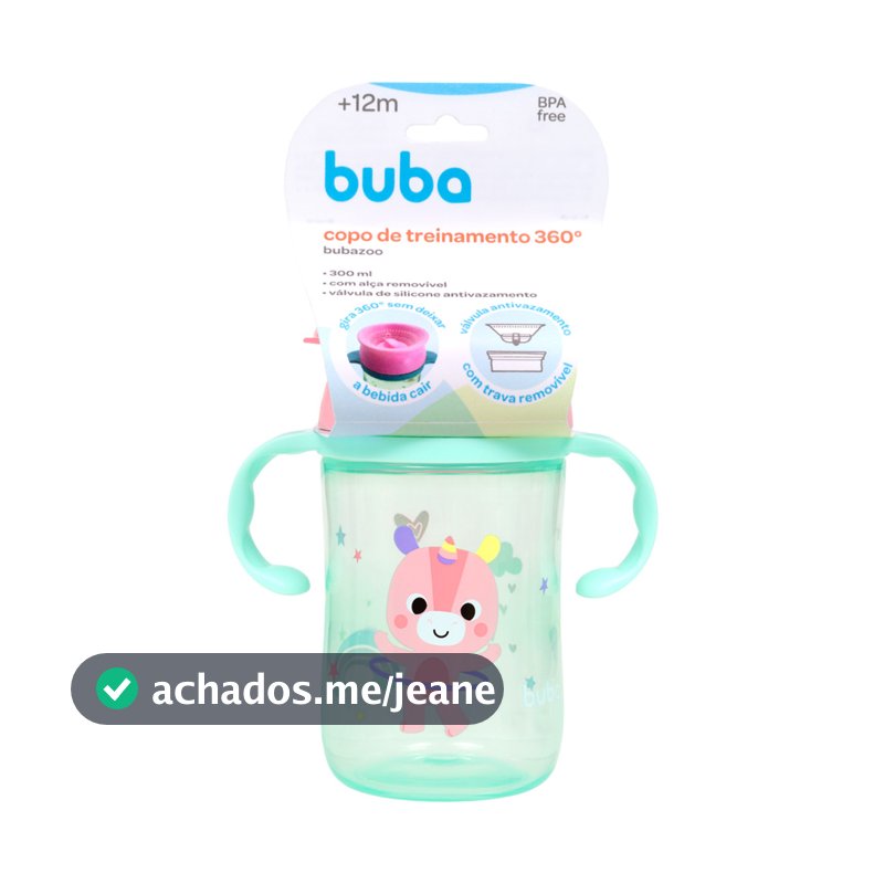 Copo de Treinamento 360° Buba zoo Unicórnio 300ml