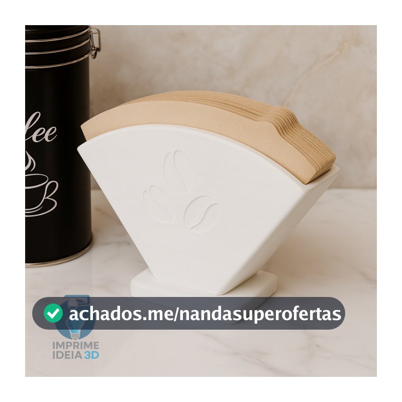 Porta Filtro de Café Suporte Filtros de Papel Organizador para Cozinha REF. 001