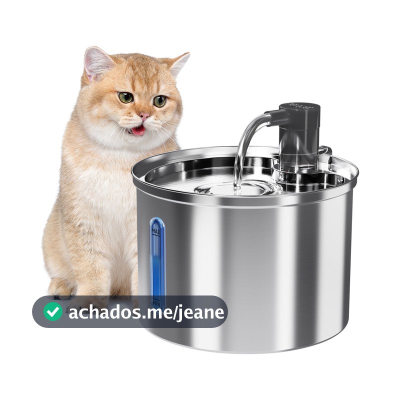 3l Fonte De Água De Aço Inoxidável Para Gatos E Cãe Newpet - Bivolt