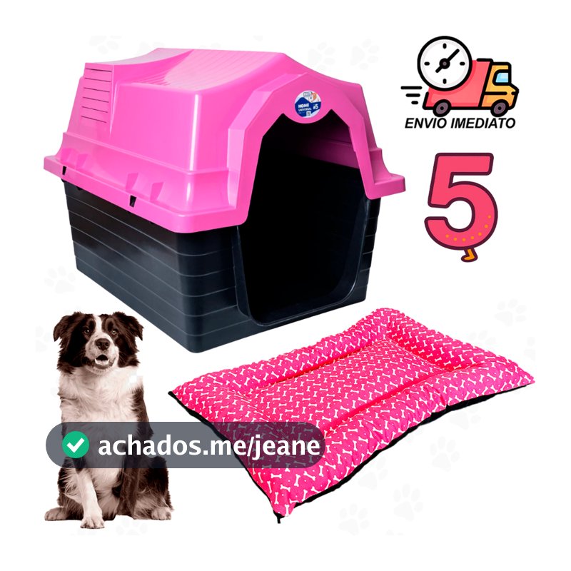 Casinha De Cachorro N 5 Médio Grande Porte + Caminha de Cachorro Casa Pet Cama Pet