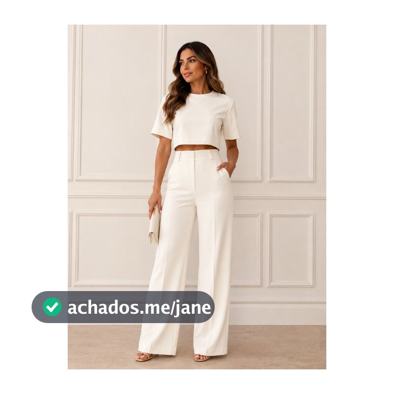 CONJUNTO FEMININA CALÇA PANTALONA ALFAIATARIA  PANTALONA CINTURA ALTA BLUSA  CONFORTABLE