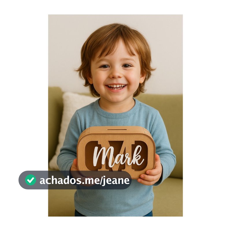 Cofrinho Personalizado para Guardar Dinheiro para Lembrancinhas Colorido de MDF
