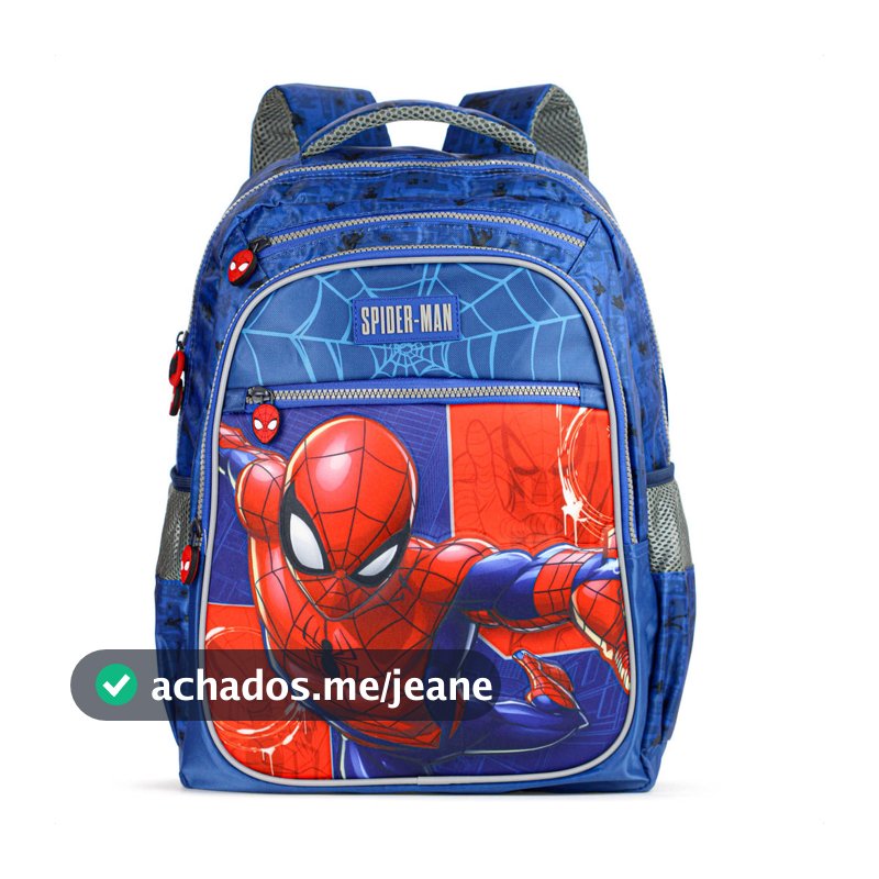 Mochila Escolar Xeryus 17 Spider Man 14952 Azul e Vermelho - Infantil