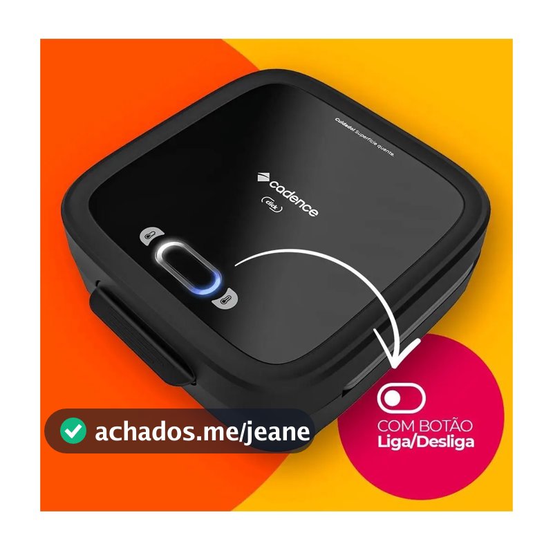 Sanduicheira Eletrica Cadence San400 Com Botão Liga / Desliga 750W 127V ou 220V