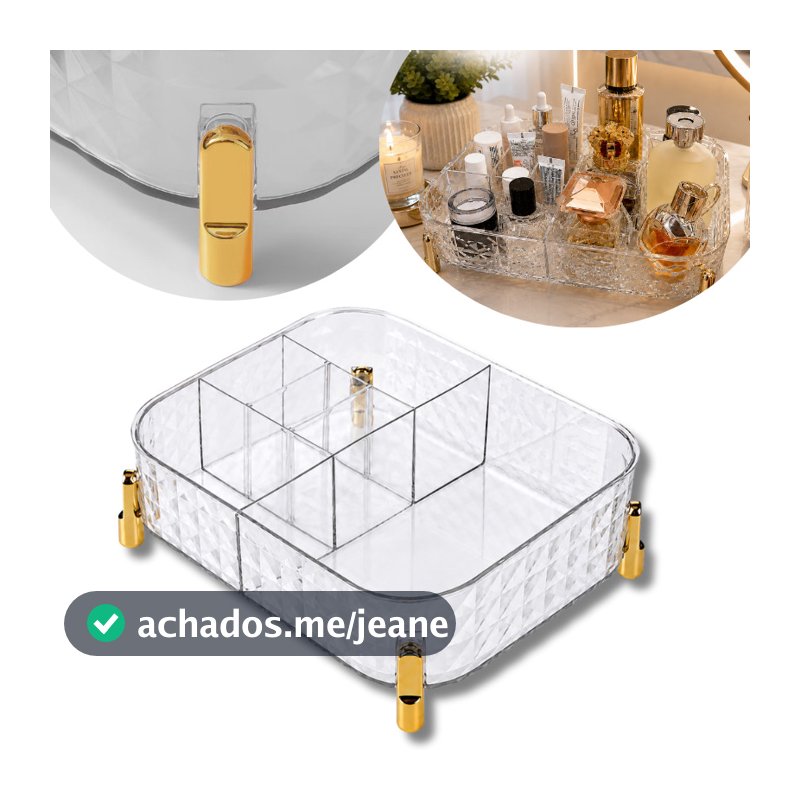 Caixa de armazenamento Acrílico Organizador de Maquiagem Cosméticos Perfumes Cesto Transparente Luxo