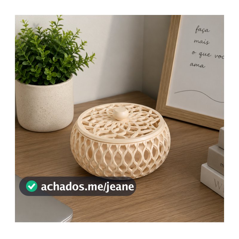 Cesto Organizador Decorativo Estilo Boho Porta Joias E Objetos Centro da Mesa na Sala ou Penteadeira.