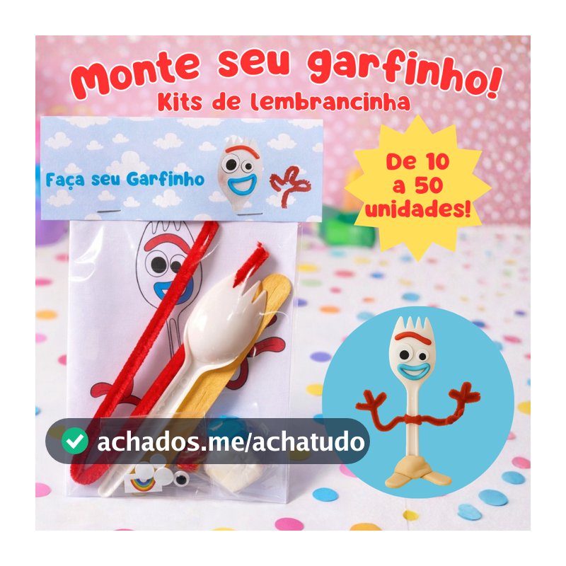 Monte seu Garfinho! Kit para montar Garfinhos Toy story. Lembrancinha Festa, Brinde e Recreação. Escolha a quantidade 10