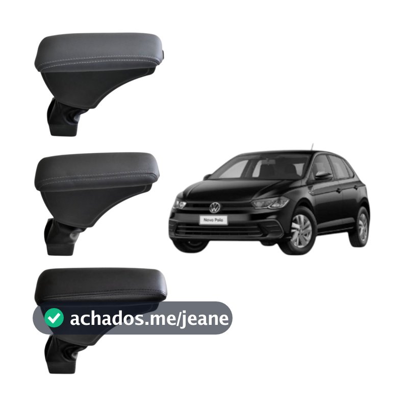 Apoio de Braço Encosto Novo Polo 2018 a 2026 Courvin Suporte Descanso Acessórios Porta Objetos