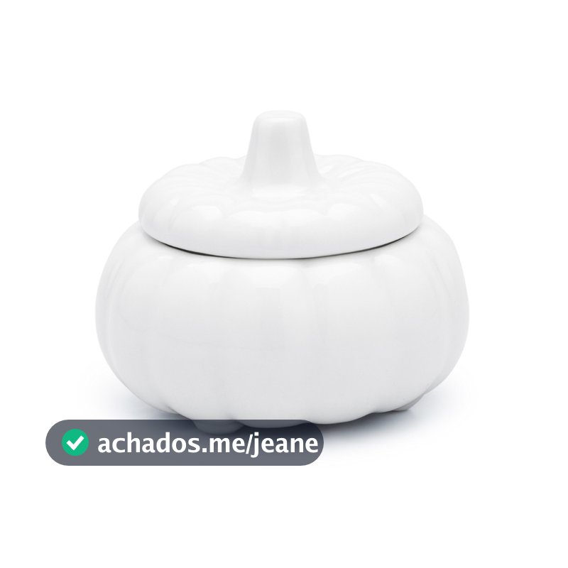 1 Moranga Abobora Sopeira Molheira Com Tampa 100ml Porcelana Segunda Linha