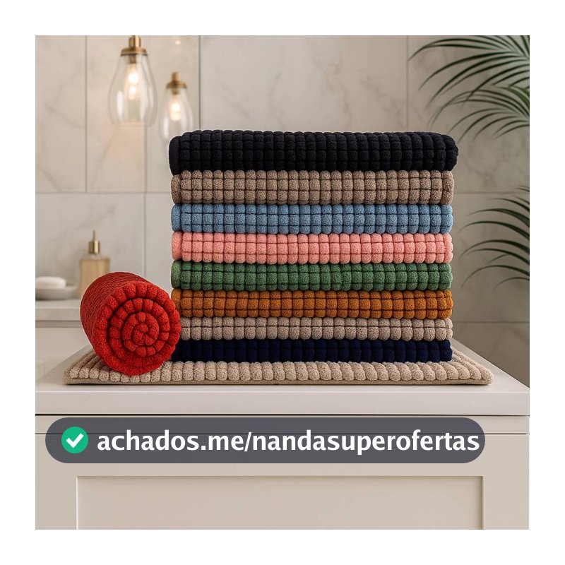 Tapete de Banheiro Bolinha Macarrão Dedinho Antiderrapante Várias Cores