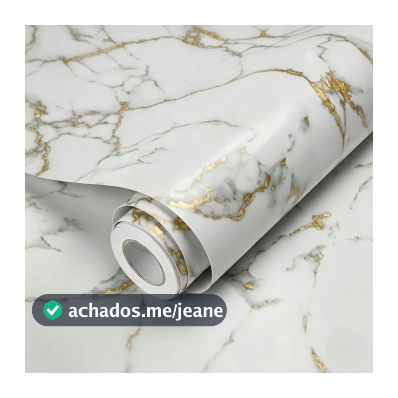 Papel Adesivo Mármore Dourado Exclusivo Lavável Quarto, Sala e Cozinha 1/2/3 Peças