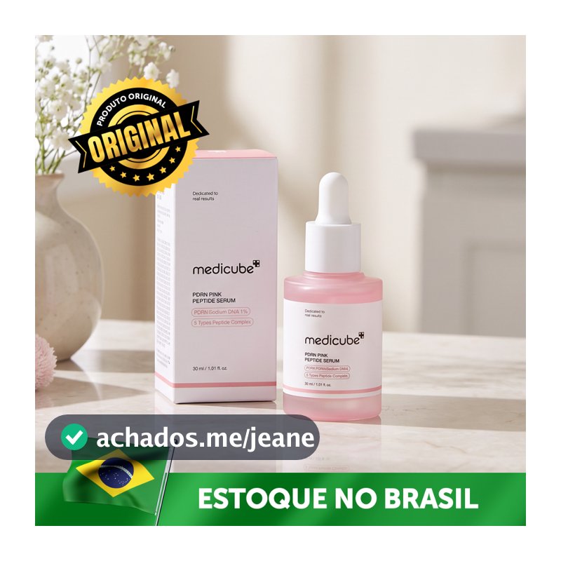 Medicube PDRN Pink Peptide Serum 30ml Sérum Facial Coreano Firmador Anti-idade Colágeno Peptídeos Glass Skin