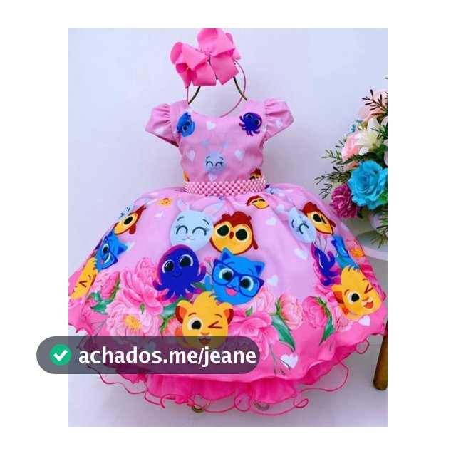 VESTIDO INFANTIL DO BOLOFOFO PERFEITO PARA PRINCESA ANIVERSÁRIO TEMÁTICO