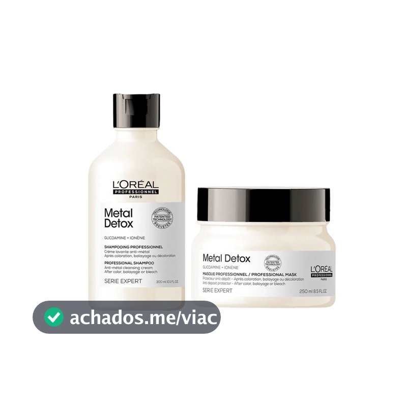 Kit Shampoo e Mascara Metal Detox