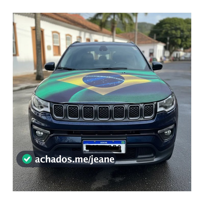 Capa Capô Carro 1,50x1,10 Estampada Brasil ELeições Malha Premium