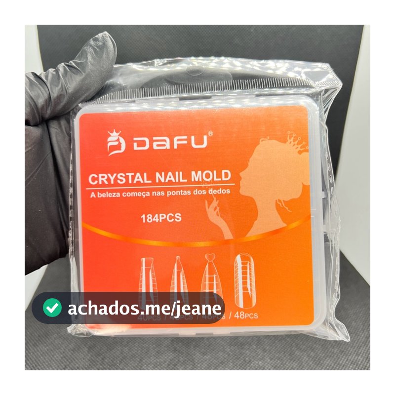 Tips de Unhas 184PCS 4 formatos diferentes (bailarina, amêndoa, coração  e quadrado) Molde F1 Crystal Nail Dafu