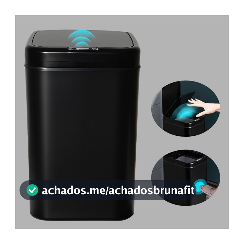 Lixeira Inteligente Sensor Automático Higiênica  Antiodor Design Moderno Uso Doméstico Escritório