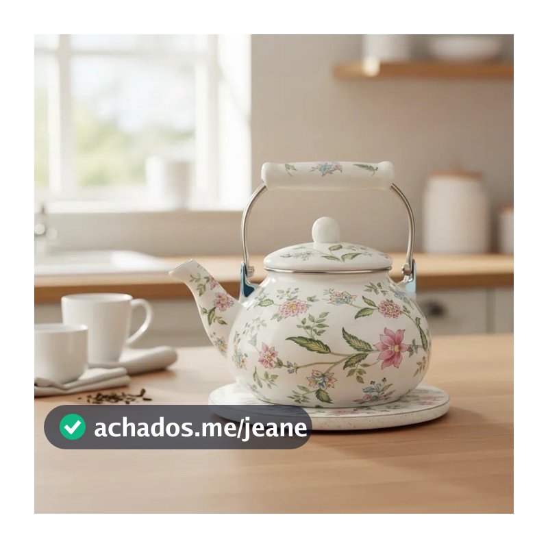 Chaleira Esmaltada Floral 2,5L Alumínio/Paris 1,5L – Charme, Qualidade e Estilo na Sua Cozinha!