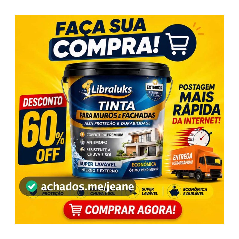 TINTA MUROS E FACHADAS ALTA PROTECAO E DURABILIDADE 18LT IMPERMEAVEL-RESISTENTE AO CLIMA-OTIMA COBERTURA POST 24H