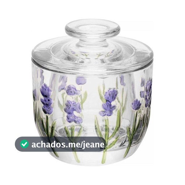 Manteigueira Francesa Lavanda Hand Painting 9,8cm - Lyor
